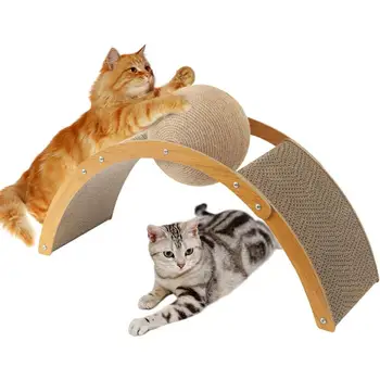 Когтеточка для кошек В форме арочного моста, Когтеточка для котят, Интерактивный Когтеточка для шлифования когтей, гофрированный