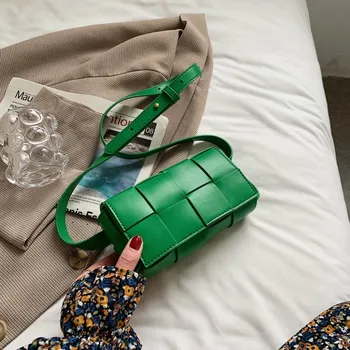 Кожаные женские маленькие поясные сумки для женщин, роскошная брендовая сумка, кассетная сумка на поясном ремне роскошного плетения, тренд 2023, нагрудная сумка Женская