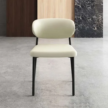Кожаные роскошные стулья Для дома Современный минималистичный стол с высококачественной спинкой, минималистичные обеденные стулья, стол Mecedora Мебель для гостиной