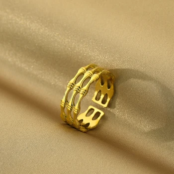 Кольца для укладки из нержавеющей стали CHENGXUN, граненые кольца с точками и подкладкой, регулируемые открывающиеся вечерние украшения для мужчин и женщин
