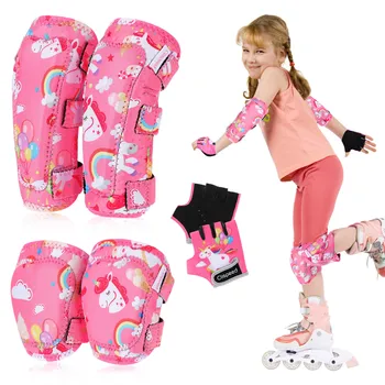 Комплект защитного снаряжения Clispeed, детское спортивное защитное снаряжение, наколенники, налокотники, перчатки для велоспорта, скейтбординга, размеры S/M