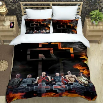 Комплекты постельного белья немецкой рок-группы R-RAMMSTEIN, изысканный комплект постельных принадлежностей, пододеяльник, одеяло, комплект постельного белья, роскошный подарок на день рождения