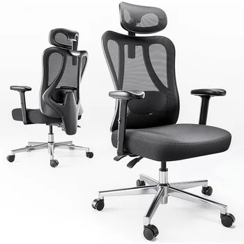 Компьютерное игровое кресло для офиса, эргономичное офисное кресло С регулируемым подголовником и подлокотником, Толстая подушка для сиденья, Бесплатная Доставка, Черный