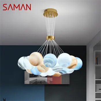 Креативные подвесные светильники SAMAN Современные светодиодные красочные лампы-шары Светильники для домашней столовой Гостиной