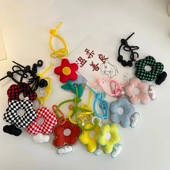 Креативные тканевые брелки с цветами Оптом Милый брелок с цветком в корейском стиле для ключей от машины Модный кулон для рюкзака