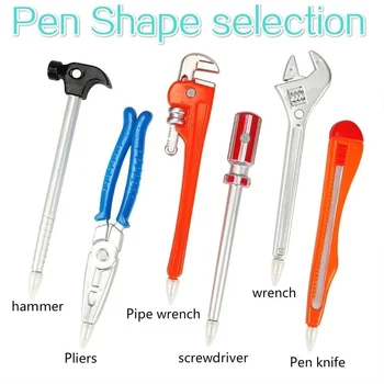 Креативные шариковые ручки, имитирующие аппаратные инструменты, Тиски, ручной нож, молоток, ручка, Офисные школьные принадлежности, канцелярские ручки для письма