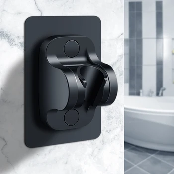 Кронштейн для насадки для душа черная присоска настенное крепление можно отрегулировать для крепления аксессуаров для ванной комнаты без сверления
