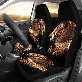Леопардовый принт Чехол для переднего сиденья из полиэстера с животным принтом Защита автокресла с принтом Гепарда Универсальная