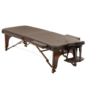 Массажный стол, Портативный Раскладной диван-кровать из 2/3 секций, легкий Салон красоты, Тату-терапия, Деревянная рама шириной 70 см