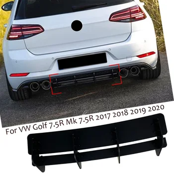 Матовый черный защитный диффузор заднего бампера автомобиля для VW Golf 7.5R Mk 7.5R 2017 2018 2019 2020 Защита нижней кромки спойлера