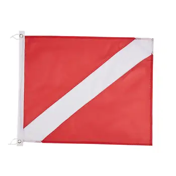 Международный флаг для дайвинга, Предупреждающий флаг 20 x 24 дюймов, Флаг Дайвера, Маркер Флага лодки для использования с Поплавком, Буем, Лодкой, Флагштоком