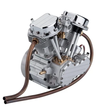 Мини-бензиновый двигатель CISON FG-VT9 V2 9cc V-образный Двухмоторный Четырехтактный мотоцикл с воздушным охлаждением RC Бензиновый двигатель