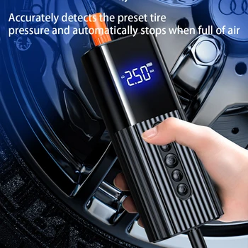 Мини-насос для накачивания шин с цифровым дисплеем, автомобильный Велосипед, воздушный насос для шин мотоцикла, электрический воздушный компрессор