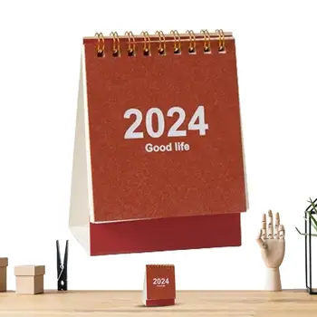 Мини-настольный календарь, Ежемесячный календарь на учебный год на 2024 год, мини-календарь, Креативное оформление рабочего стола, Ежедневное расписание для домашних офисов