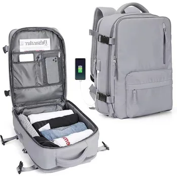 Многофункциональный рюкзак для путешествий, унисекс, деловая поездка, USB-сумка для ноутбука, большая и легкая сумка для дальних путешествий, сумка большой емкости