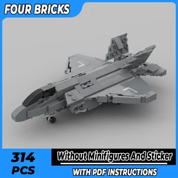 Модель военного самолета, Строительные кирпичи Moc, истребитель USMC F-35B 1/72, Технологические блоки, Подарки, Рождественские игрушки, Наборы DIY, сборка