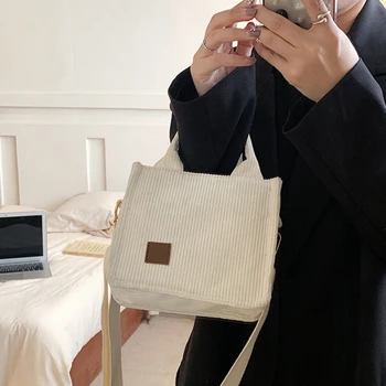 Модная универсальная мини-сумка, легкая компактная вельветовая сумка, высококачественная сумка через плечо, унисекс, сумка на молнии