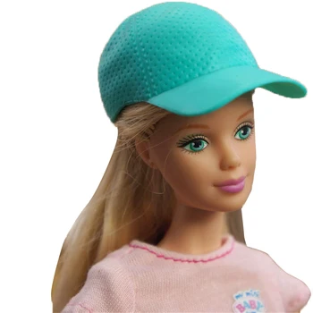 Модная шляпа для девочки 1/6 куклы, современная кепка, бейсболка, Зеленая спортивная кепка для куклы Барби, Аксессуары, игрушки