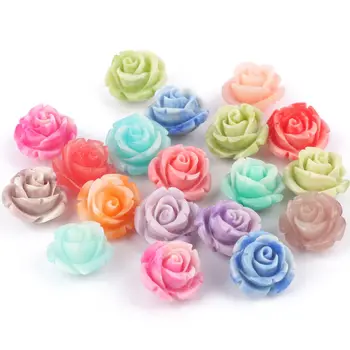 Модные украшения Коралловая раковина 6-12 мм Цветок Розы Россыпью бусин для шармов Изготовление женских украшений Браслет 