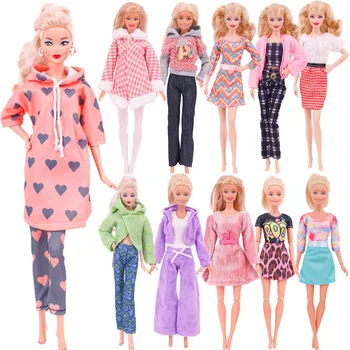 Модный комплект одежды для куклы Barbies, подходящий для 11,8-дюймовой куклы, повседневная одежда, аксессуары для кукол Barbies и BJD, подарок для девочки