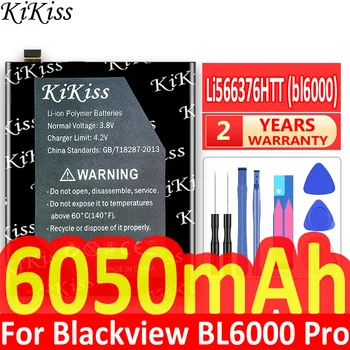Мощный аккумулятор KiKiss емкостью 6050 мАч Li566376HTT (bl6000) для Blackview BL6000 Pro BL6000Pro