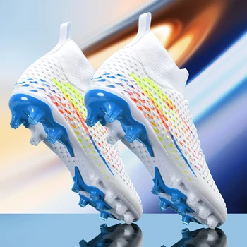 Мужская футбольная обувь Гибкий легкий дизайн AG Бесплатная доставка Кроссовки для газона Тренировочные подростковые футбольные бутсы для футзала
