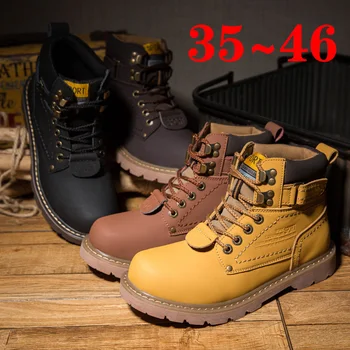 Мужские зимние весенние ботильоны из натуральной кожи, военные снежно-желтые тактические ботинки для треккинга, уличная обувь для женщин, мужская рабочая обувь