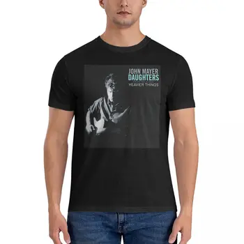 Мужские футболки для дочерей J-John Mayer Singer, хлопковая одежда, винтажные футболки с коротким рукавом и круглым воротником, уникальная футболка