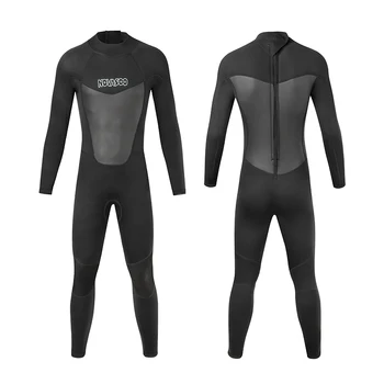 Мужской гидрокостюм из неопрена толщиной 3 мм, водолазный костюм на молнии сзади для подводного плавания, подводного плавания, каякинга, кайтсерфинга, полный гидрокостюм
