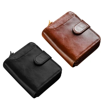 Мужской держатель для кредитных карт, кожаный деловой карман для кейса, многофункциональный кошелек-портмоне