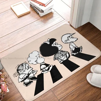 Мультяшный коврик для ванной Mafalda, коврик для ее друзей, ковер для гостиной, коврик для входной двери, домашний декор