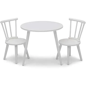 Набор детских столов и 2 стульев - Идеально подходит для игр в жанре Декоративно-прикладного искусства, Сертифицированных Gold, Детские стулья и табуретки Bianca White Freight Free Desk