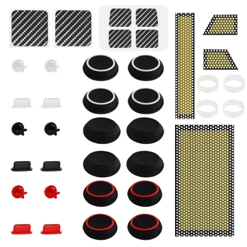 Набор игровых аксессуаров 26 в 1, комплект защиты хоста, включающий пылевые фильтры и наклейки на трекпад с кнопками для Steam Deck