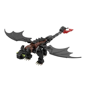 Набор строительных блоков Night Fury Black Element Dragon Классическая мультяшная модель Набор строительных блоков Детские игрушки Рождество Хэллоуин