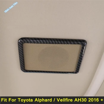 Накладка на верхний динамик на крыше, рупор громкоговорителя для Toyota Alphard / Vellfire AH30 2016-2021, Углеродное волокно /Матовые аксессуары
