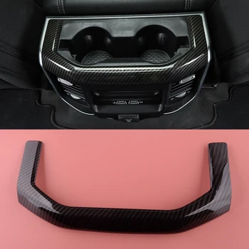 Накладка на заднюю панель держателя стакана автомобиля из черного углеродного волокна ABS Подходит для Dodge Ram 1500 2019 2020 2021 2022