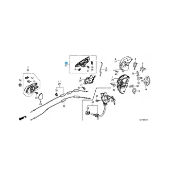Наружная Ручка Правой Боковой Двери В Сборе Без Отверстия Для ключа для Honda CRZ CR-Z ZF1 ZF2 2011-2015 72141-SZT-003ZE RH
