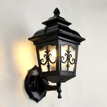 Наружные Европейские Водонепроницаемые лампы, Антикварное освещение наружных стен в проходе, Декоративный настенный светильник для внутреннего двора, балкона жилого дома