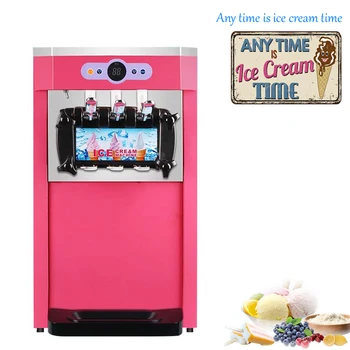 Настольная маленькая машина для приготовления мягкого мороженого PBOBP с 3 вкусами мороженого 110V 220V