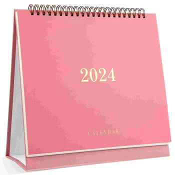 Настольный календарь Ежемесячный планировщик Календарь с напоминанием о праздниках Настольный календарь Январь 2024-июнь 2025 (розовый)