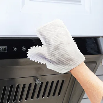 Нетканая ткань для ленивого человека, сухая влажная ткань двойного назначения, одноразовые перчатки для мытья посуды и уборки