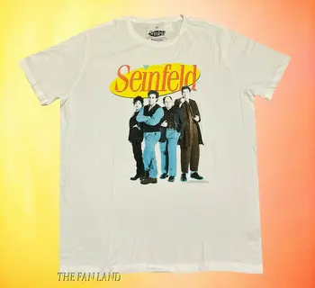 Новая мужская винтажная классическая футболка NBC Seinfeld Cast Photo для телевидения 90-х годов
