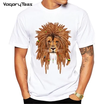 Новая футболка с принтом Короля Дикого Льва, забавные футболки в стиле рок-хип-хоп с животными, повседневная мужская футболка с 3D-принтом с круглым вырезом и коротким рукавом