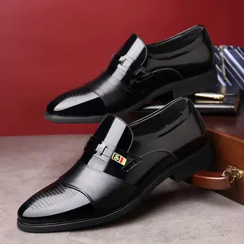 Новые мужские деловые модельные туфли ins в британском стиле больших размеров, невидимая внутренняя увеличивающая рост на 6 см мужская обувь, модная обувь для ленивых...