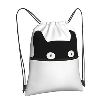 Новые сумки Sneaky Cat на шнурке, рюкзаки, сумки, спортивная сумка, Женская мода для отдыха, Универсальная Милая забавная анимация на открытом воздухе