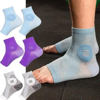 Носки для невропатии фиолетового цвета, нейлоновые, синего цвета, успокаивающие Компрессионные носки для снятия боли в ногах, Дышащие рукава на лодыжках из компрекса