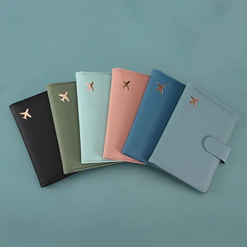 Обложка для паспорта из искусственной кожи, мужская и женская Дорожная обложка для паспорта с футляром для кредитных карт, защитный чехол для кошелька