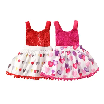 Одежда Для младенцев и малышей, комбинезон без рукавов в стиле пэчворк, украшенный блестками, юбка-боди, короткая детская одежда