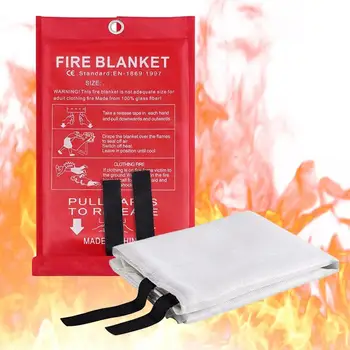 Одеяла для пожаротушения Складные и легкие одеяла Ткань для пожаротушения из стекловолокна Кухонный огнетушитель для кухни