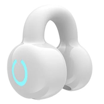 Однокомпонентная спортивная Bluetooth-гарнитура с зажимом для ушей, стереогарнитура без вкладышей, мини-гарнитура сверхдлительного режима ожидания, белая